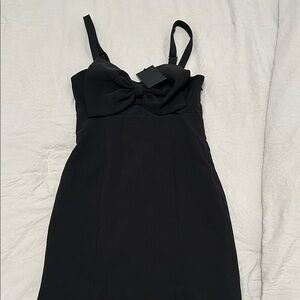NBD Black Sheath Dress Sweetheart Neckline